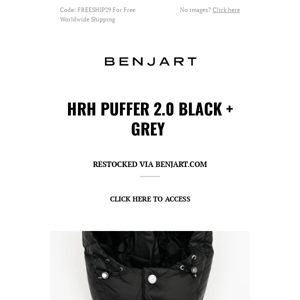 Your Winter Essential! HrH Puffer Black 2.0  - Restocked M/L - Benjart.com