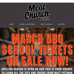 BBQ School on March 21st - Get your tickets! 🎟️