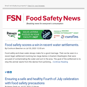 Food Safety News - 11/14/2023 FSA research reveals the scale of risky food  safety behaviors - Food Safety News