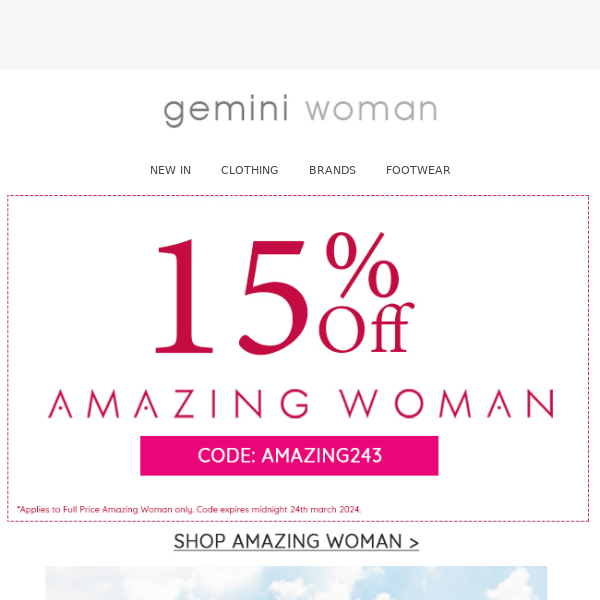 15% Off Amazing Woman Best Sellers