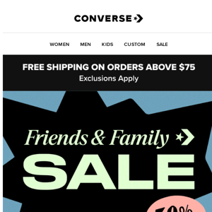 30% OFF—friends and family only