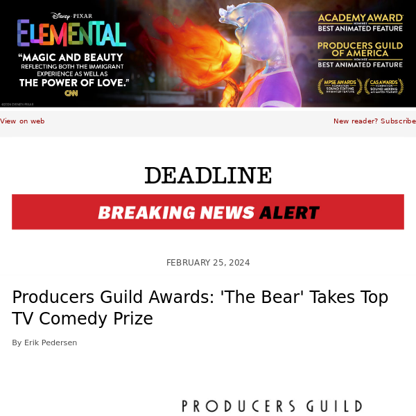 Producers Guild Awards: 'The Bear' Takes Top TV Comedy Prize