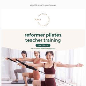 🚨 Reformer Pilates Teacher Training 2023