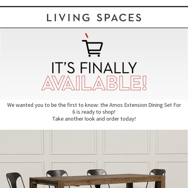The Amos Extension Dining Set For 6 is back in stock!