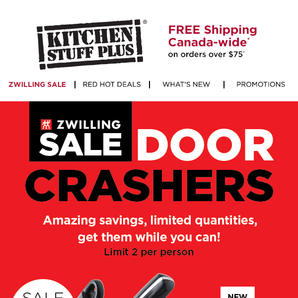 Save Up To 75% Off Door Crasher Deals!