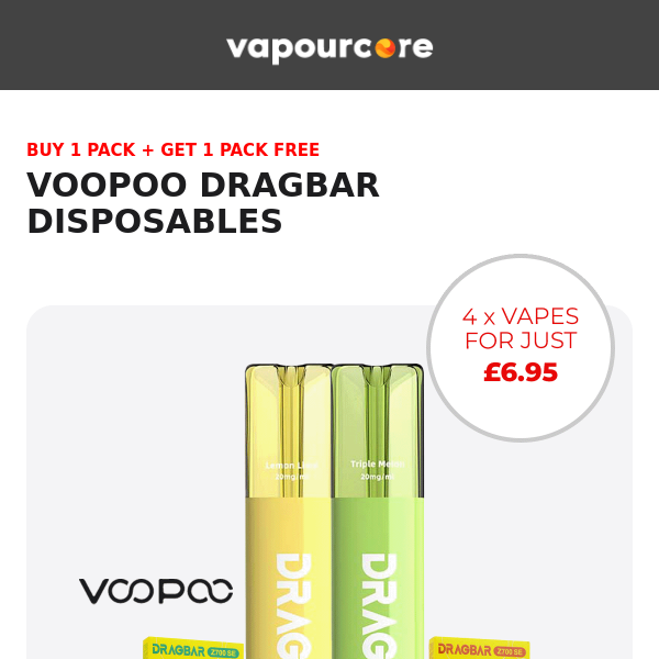 Ends Tomorrow - BOGOF Disposables