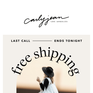 Hey Carly Jean Los Angeles, SHIPPING is on US! ❤️🙌🏽