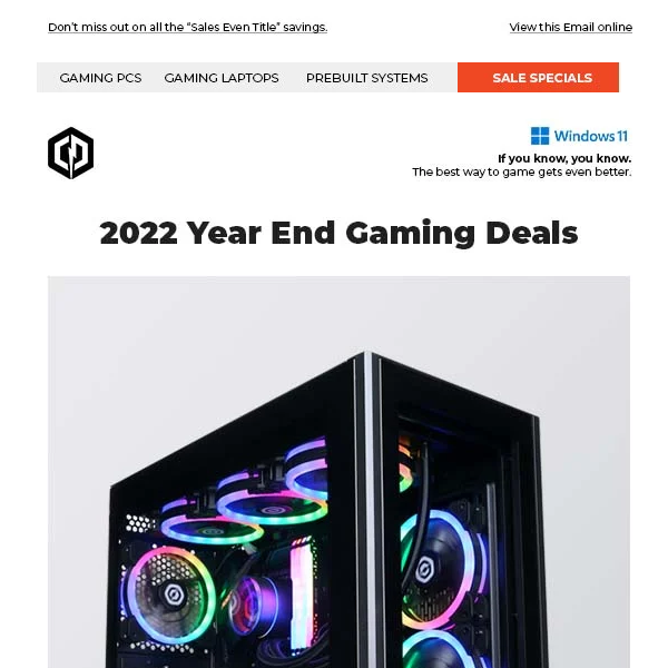 ✔ Year End Gaming Specials - Extra Savings on GPUs and CPUs