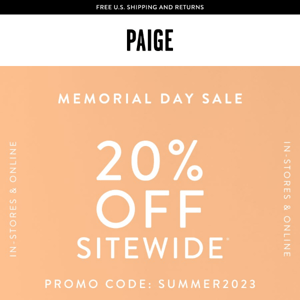 20% Off Best-Selling Summer Styles