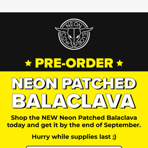 NEW • Neon Patched Balaclava! ⚡ 💟 🦋