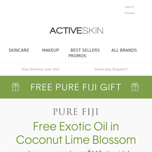 Your FREE Pure Fiji Exotic Oil is waiting | Today Only! 💚