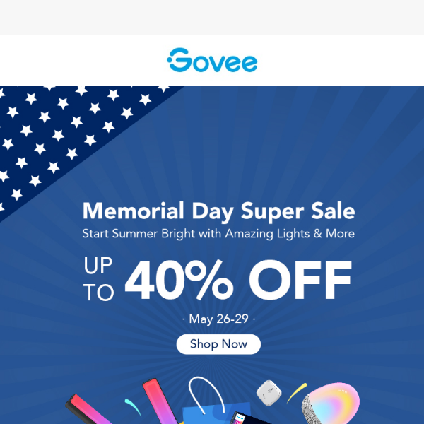 Memorial Day Sale & Up to 40% OFF
