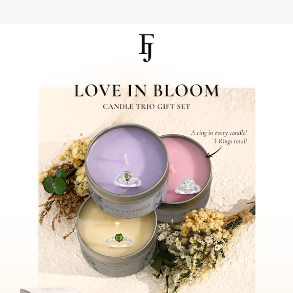 💐 A Bouquet of Scents: Love in Bloom Candle Trio