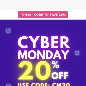 📢 Cyber Monday Sale Still On! 20% OFF