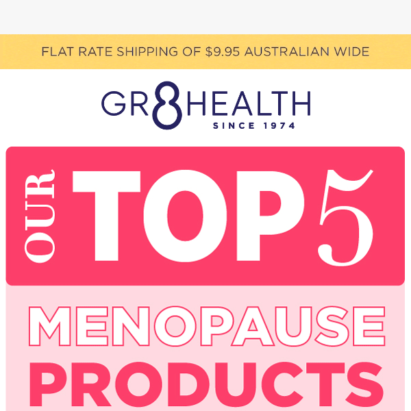 Our Top 5 Best Products for Menopause 👉