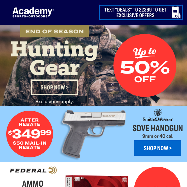 Up To 50% off Hunting Gear