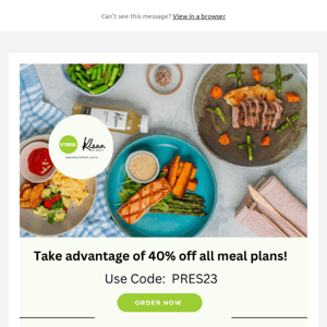 Last days of 40% off all meal plans + MYODETOX offer!