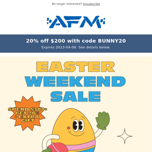 Easter Holiday Sale Starts NOW!