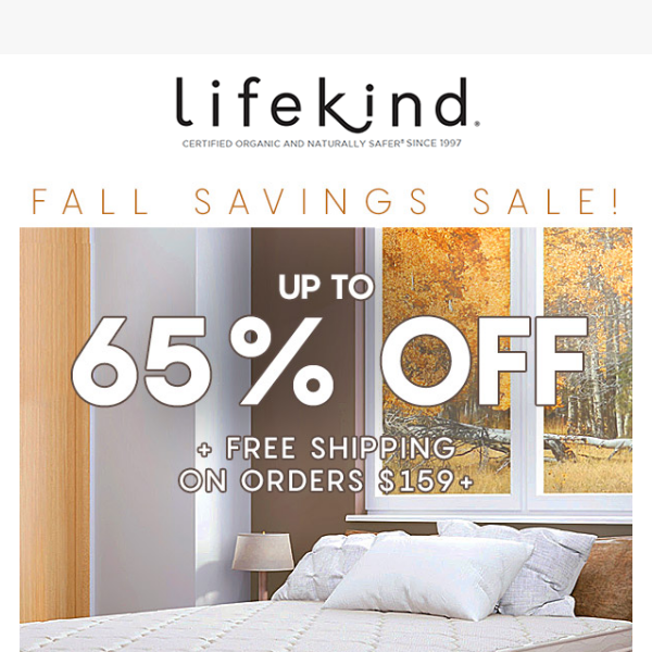 Don't Miss Fall Savings: up to 65% OFF!