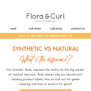 Synthetic vs natural ingredients 🌱