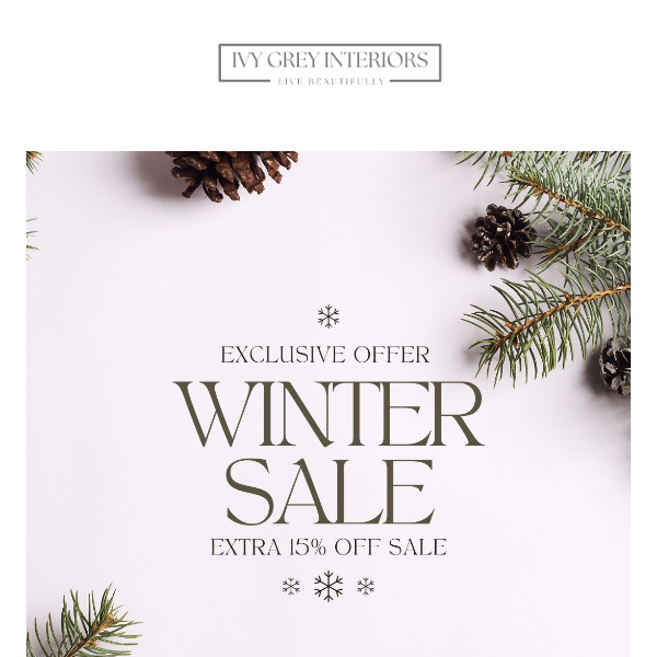 EXTRA 15% OFF SALE - TODAY ONLY