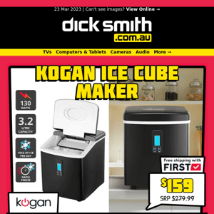 ❄️ Chill out: Kogan 15kg Ice Cube Maker only $159 (SRP $279.99)