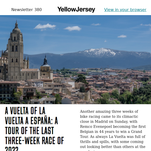 A Vuelta of La Vuelta a España: a tour of the last three-week race of 2022