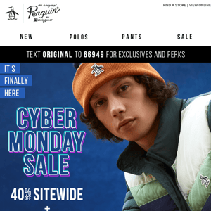 CYBER MONDAY: 40% Off Sitewide &  Cyber Specials