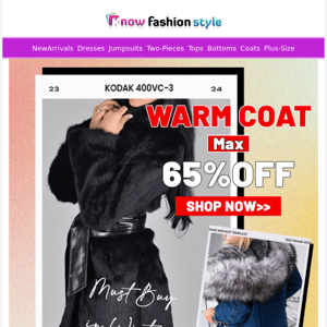 Warm COATS in WInter-Must have list📃Max 65%OFF💥