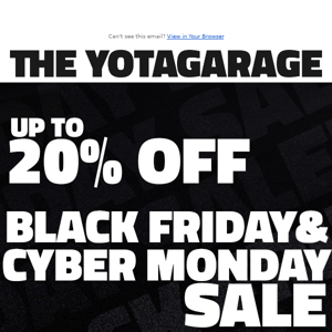 Up to 20% OFF During our Black Friday & Cyber Monday Sale!