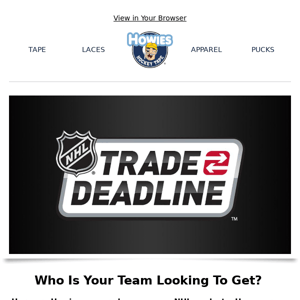 The Trade Deadline Is Approaching...