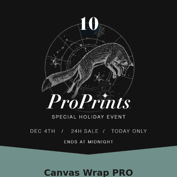 11x14" Canvas Wrap PRO only $16.95