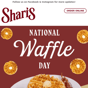 All you need is a $7.99 Waffle Combo (and syrup) 🧇