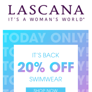 👙 20% Off Swim Is Back 👙