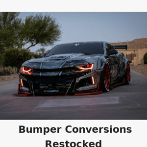 Camaro/Corvette/Charger Bumper Conversion Kits Restocked😀😎