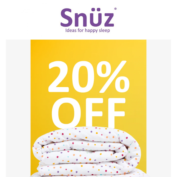 20% off cosy bedding ☁️