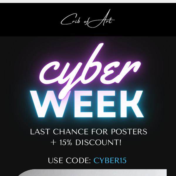 Last Chance for Posters + 15% Discount! 🖼️