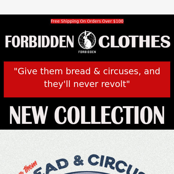 Bread 🥖& Circuses 🎪 to pacify the masses 🏈- New Design!