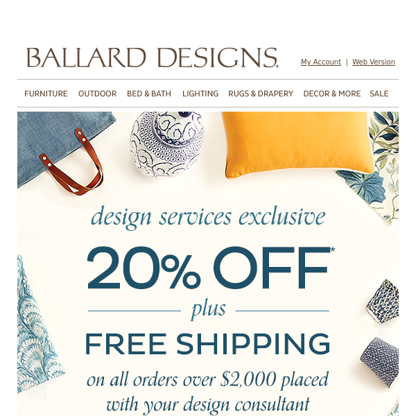 Design Services Exclusive: 20% off + free shipping