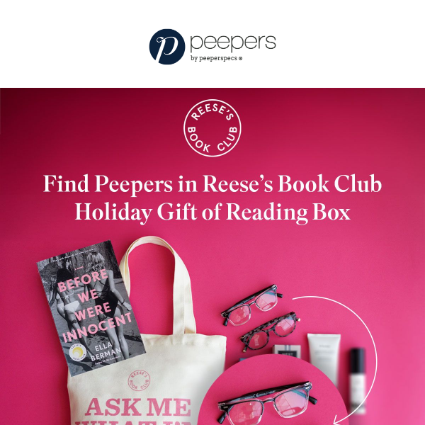 Find Peepers in Reese's Book Club Holiday Box 📖