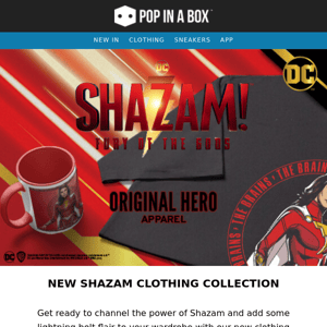 NEW SHAZAM CLOTHING COLLECTION ⚡