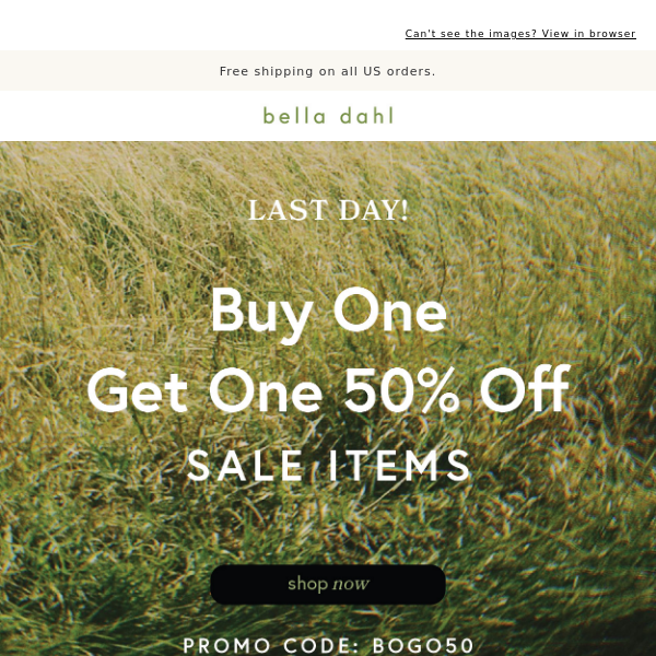 Last Day Buy One Get One 50 Off All Sale Items Bella Dahl