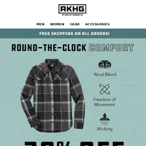30% OFF AKHG Midnight Sun Shirt For Some Winter Wool-Power