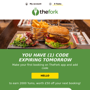 The Fork Uk, it's your lucky day!