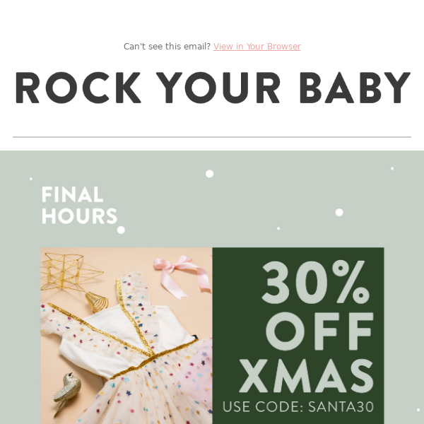 Final Hours of 30% Off Xmas!