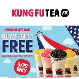 Snag A FREE Milk Tea Today When You Buy 2 Milk Teas!