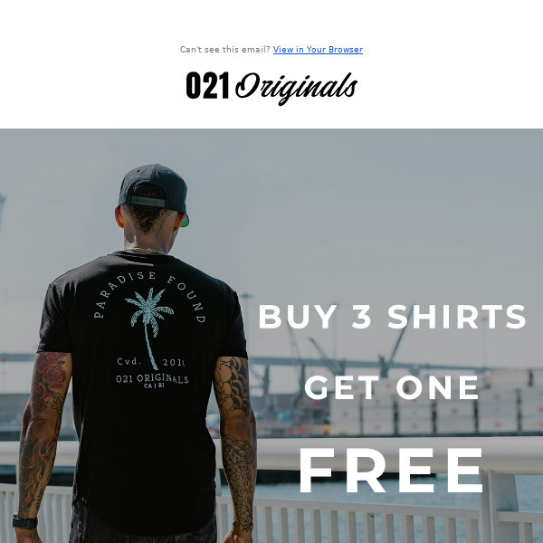 Buy 3 Tees = Get a 4th FREE! 👌