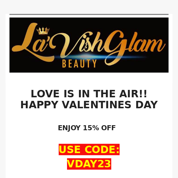 15% OFF!! LOVE IS IN THE AIR!! HAPP VALENTINES DAT