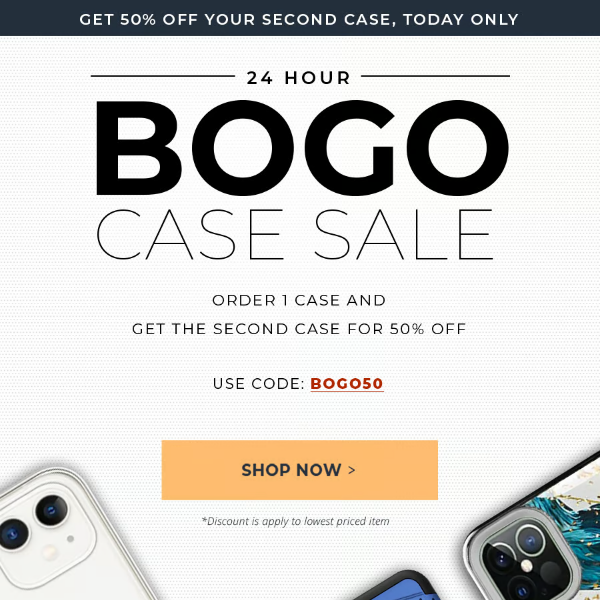 Cellular Outfitter, How About 50% Off Your 2nd Case? 🤔