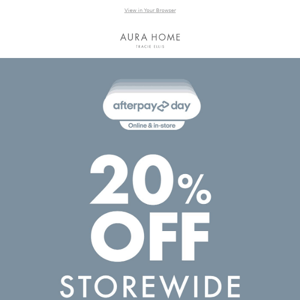 💜 Aura Home, AFTERPAY SALE | 20% OFF EVERYTHING 💜